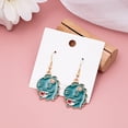 thumbnail image 5 of Boucles d'Oreilles Dinosaure Vert Mignon Dessin Animé Été Cool Design Animal Rouge Filet pour Usage Quotidien, 5 of 5
