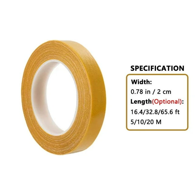 Ruban Adhésif Double Face en Maille 5/10/20m, Résistant aux Hautes Températures, Résistant à l'Eau et Fort pour Tapis, Réparation Maison DIY