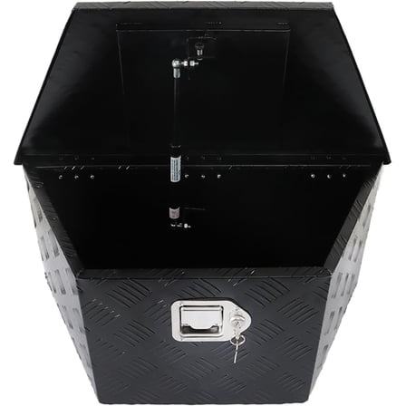 Waltyotur For Heavy Duty Truck Pickup 26"X13.3"X12" 5 Bar Tread Tool Storage Box w/Lock