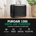thumbnail image 3 of PuroAir 100i HEPA Air Purifiers for Home Pets - Covers 550 sq ft (2 Pack), 3 of 14