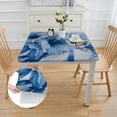thumbnail image 2 of WYYP Blue Flowers Square Tablecloth for Outdoor Picnic Camping and Indoor Kitchen Dining Party 100% Polyester Fiber 40*40, 2 of 8