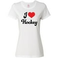 thumbnail image 3 of Inktastic I Love Hockey Women's T-Shirt, 3 of 5
