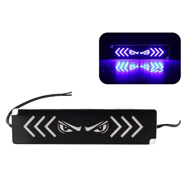 Universal 12V LED Strobe Warning Light, High-Visibility Demon Eye Design for Safety, Easy Non-Destructive Mounting on Vehicles