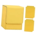 thumbnail image 2 of Bunblic Card Deck Box Container Trading Cards Case Display PU Leather Card Organizer yellow, 2 of 8