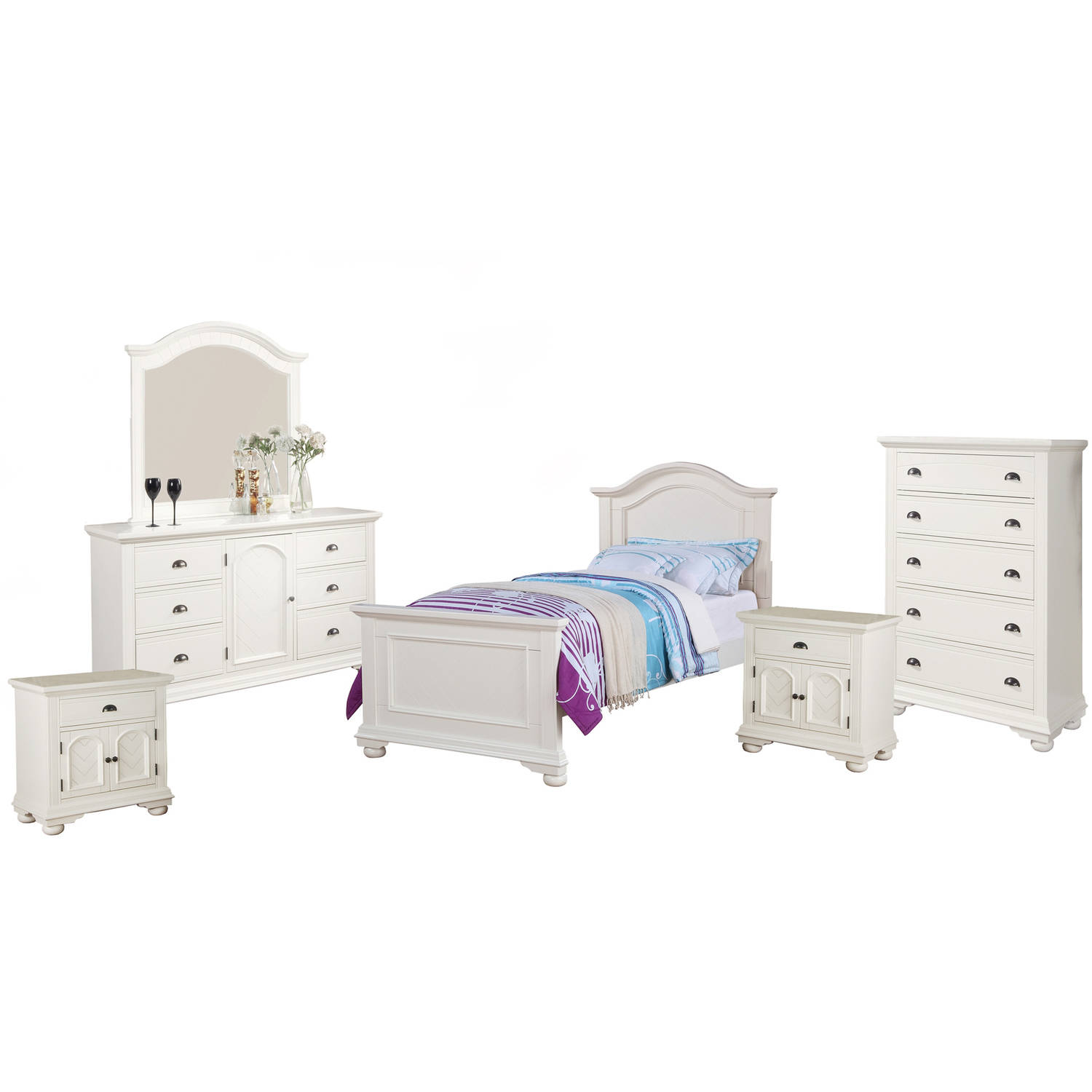 Picket House Furnishings Addison White Panel Bedroom Set, Multiple