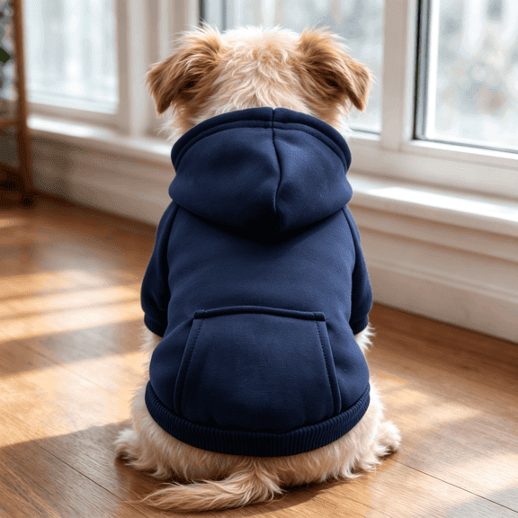 Winter Dog Hooded Sweatshirt with Pockets, Warm Pet Hoodie Coat Clothes for Small Dogs, Puppy Appeal Costume for Cold Weather