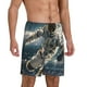 thumbnail image 2 of Balery Astronaut Soccer Field Pantalones cortos de pijama de punto de algodón para hombre con cinturilla y bolsillos-4X-Large, 2 of 6