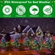 thumbnail image 5 of Guirnalda de luces LED solares para árbol de Navidad | Luces solares para decoración de jardín exterior con 2 modos de iluminación (intermitente y constante) | Luces navideñas resistentes a la, 5 of 9