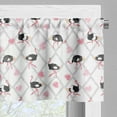 thumbnail image 3 of Ambesonne Ostrich Window Valance, Tropical Palm Leaves Motifs, 54" X 18", Pale Pink Dark Grey, 3 of 5