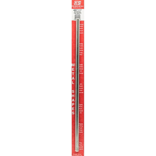 Tubo de acero inoxidable K & S de 0,8 cm de diámetro exterior, calibre 22, 30 cm de largo