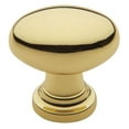 thumbnail image 2 of Baldwin 4910050 1.12 x 0.75 in. Oval Cabinet Knob, Antique Brass, 2 of 6