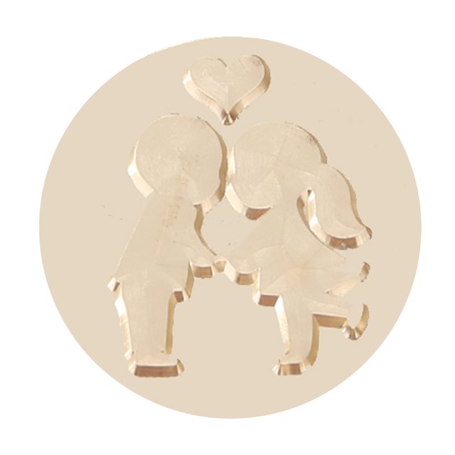 Cuadros Decorativos Cabeza de latón chapado en oro Retro DIY sobre sello de cera decoración (G-Lovers) Likrtyny embutido en tela