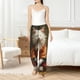thumbnail image 4 of Fotbe Haystack Meditating Cat Pantalones de Pijama para Mujer, Pantalones de Dormir, Pantalones Pj con Cordón y Bolsillos-Large, 4 of 6