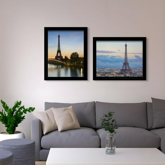 24x30 Picture Frame, Wall Hanging Poster Frames, Display Pictures 24 x 30 without Mat, Pack of 2, Black
