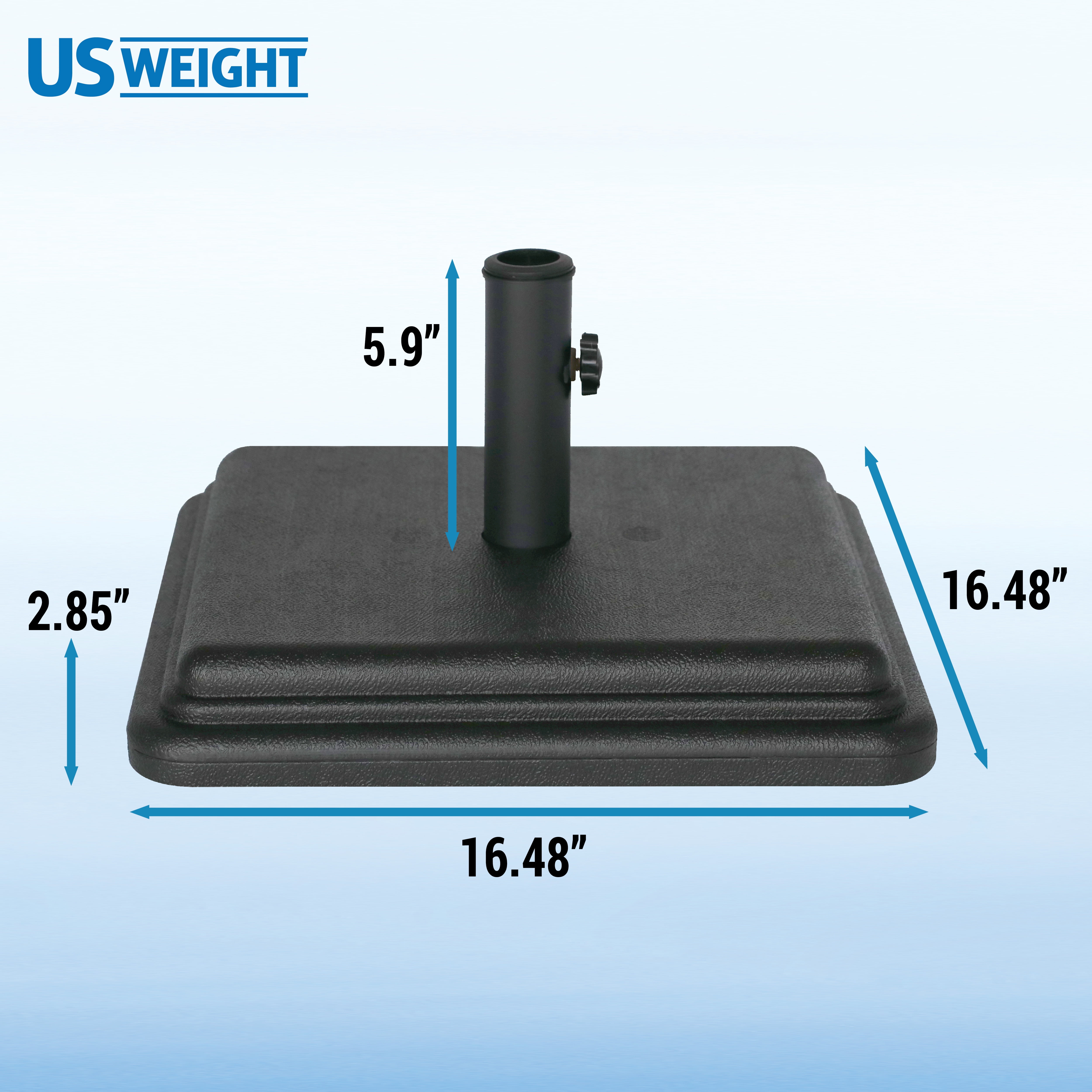 US Weight 40 LB Umbrella Base - Weighted Base for Use with Patio Table - For Poles Sizes 1.3-1.75"