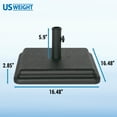 thumbnail image 3 of US Weight 40 LB Umbrella Base - Weighted Base for Use with Patio Table - For Poles Sizes 1.3-1.75", 3 of 6