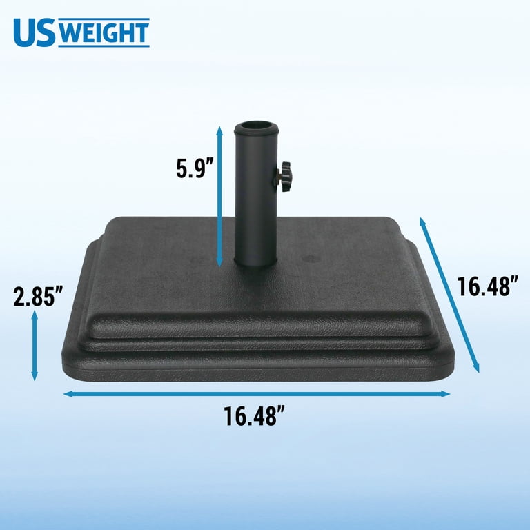 US Weight Patio Umbrella Base, 40 lbs, Black photo 2