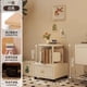thumbnail image 1 of Estantería giratoria de 360 grados, estante de almacenamiento móvil, mesita de noche de madera maciza para apartamento pequeño de segunda mano, regalo de inauguración de la casa, 1 of 4