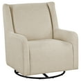 thumbnail image 2 of Omari Beige Upholstered Swivel Glider Sandy, 2 of 5