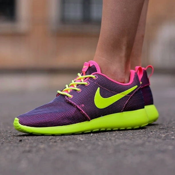 NIKE ROSHE RUN GREEN RARE COLOR WOMEN'S RUNNING SHOES 100% AUTHENTIC