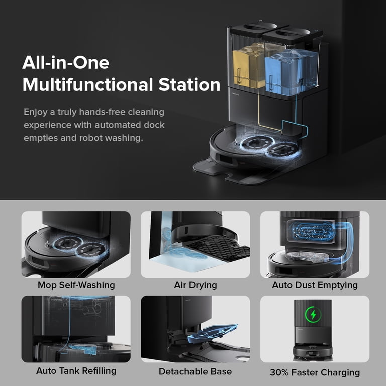 Roborock Qrevo Series Robot Vacuum and Mop, 8000Pa Suction