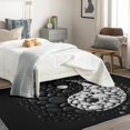 thumbnail image 4 of Tai Chi Rugs for Living Room Bedroom Entryway - Yin and Yang Rug 2x3 - Black and White Carpet for Home Decor - Washable Non Slip Patterned Indoor Small Area Rug - Soft & Low Pile (ZN&776), 4 of 7