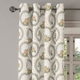 thumbnail image 3 of Ambesonne Floral Grommet Curtain, Rose Pattern Vintage Romance, 50"x96", Eggshell Green and Dark Peach, 3 of 5