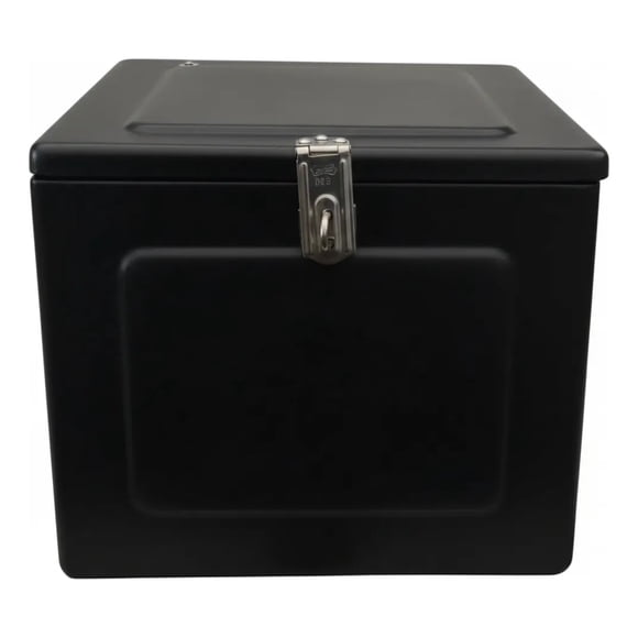 CAJA DE FIBRA DE VIDRIO NEGRA PARA DELIVERY REPARTO EN MOTO DE 60L.