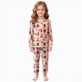 thumbnail image 4 of sdbrld Unisex Toddler Kids Christmas Matching Pajamas Outfit Sets for Boys Girls Holiday Sleepwear Top and PJs Pants 2Pcs Sets Pink Sizes 3-4 Years, 4 of 9
