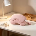 thumbnail image 5 of Naittoop Pink Adjustable and Removable Travel Neck Pillow with Eye Mask – 9in Cotton Sleeping Pillow with Hook Storage Portable for Airplane Plane Travel Accessories, 5 of 6