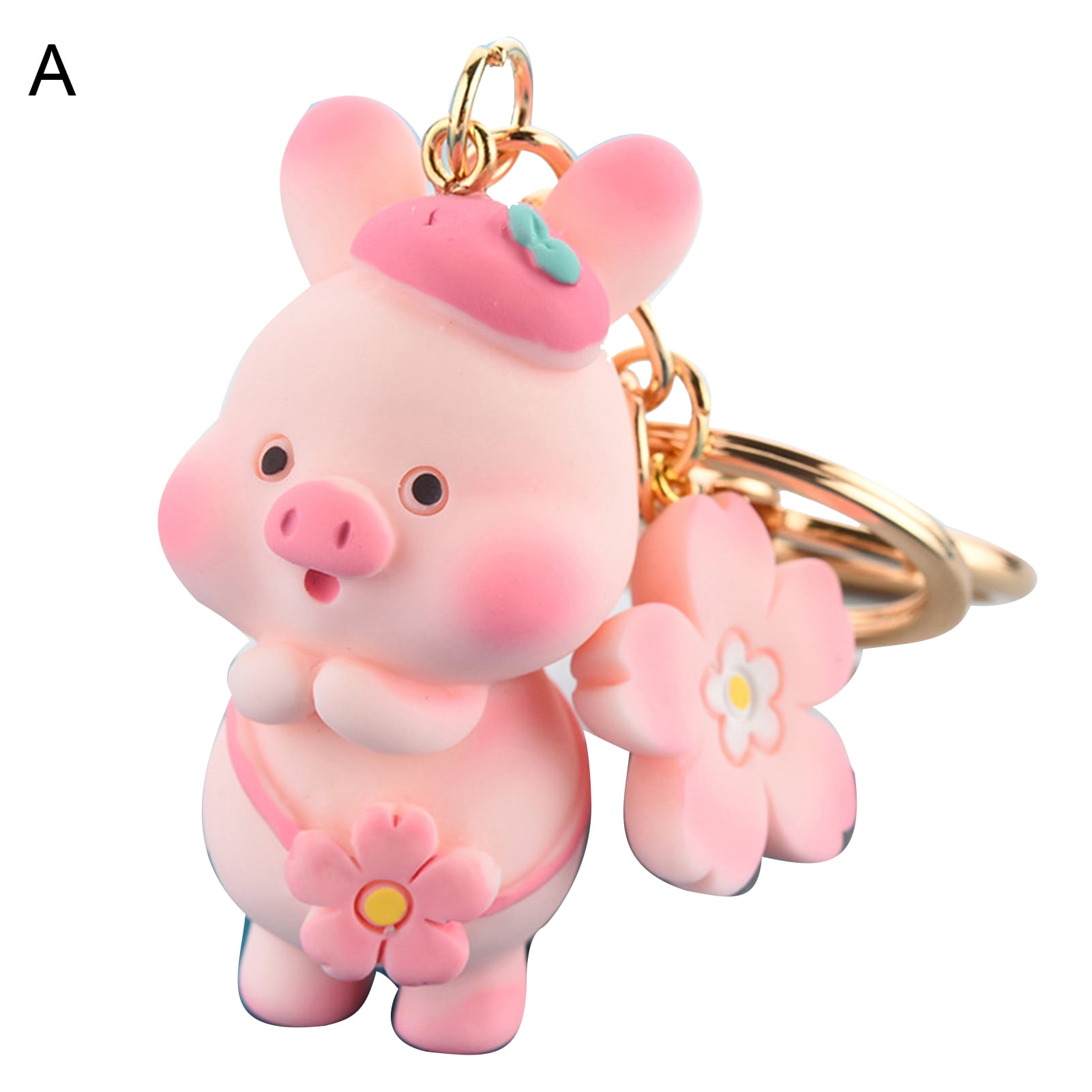 NEW Keychain Piggy Pig Animal Model Metal Key Ring Keyfob Cool Gifts 