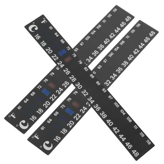 MUSEYA 3pcs Sourdough Thermometer Strip for Brewing Black Temperature Measuring Strips for