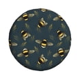 thumbnail image 3 of Spare Tire Cover, cute bee leaves dark Wheel Cover Tire Covers for Trailers Car Truck Camper Universal Tire Covering Fits Diameter 16 inch, 3 of 7