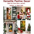thumbnail image 3 of 2025 Christmas and Halloween Front Door Decoration, Reusable 35x79 '' Christmas Door Decorations, Quick Install, Festive Santa Fabric Door Cover, Door Cover Porch Sign Banner, 3 of 7