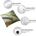thumbnail image 6 of Acheng Spring Summer Green Tropical Pillow Covers Set of 2 Palm Leaf Throw Pillow Covers Brown and White Black Decorative Pillowcase Modern Home Decor for Bed Sofa 22x22in, 6 of 7