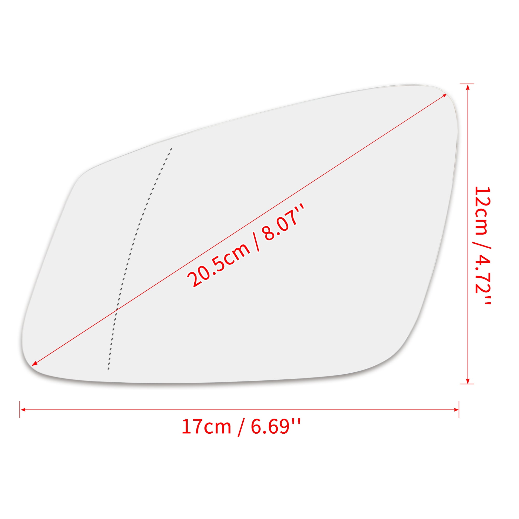 Unique Bargains Mirror Glass Heated with Backing Plate Driver Side Rearview Mirrors