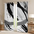 thumbnail image 2 of Black Grey Curtains & Drapes Brush Strokes Oil Painting 30%-50% Blackout Curtains, Gradient Abstract Vintage Curtains Ombre Graffiti Bedroom Curtains, Contemporary Modern Window Drapes, 2 of 5