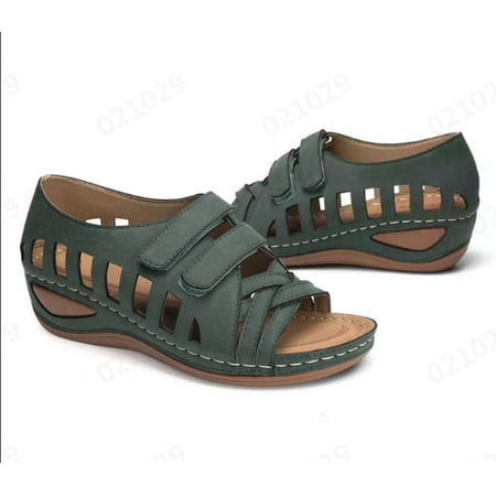 

Womens Sandals Strap Summer Fashion Flops Wedges Flip Buckle Sandals Women