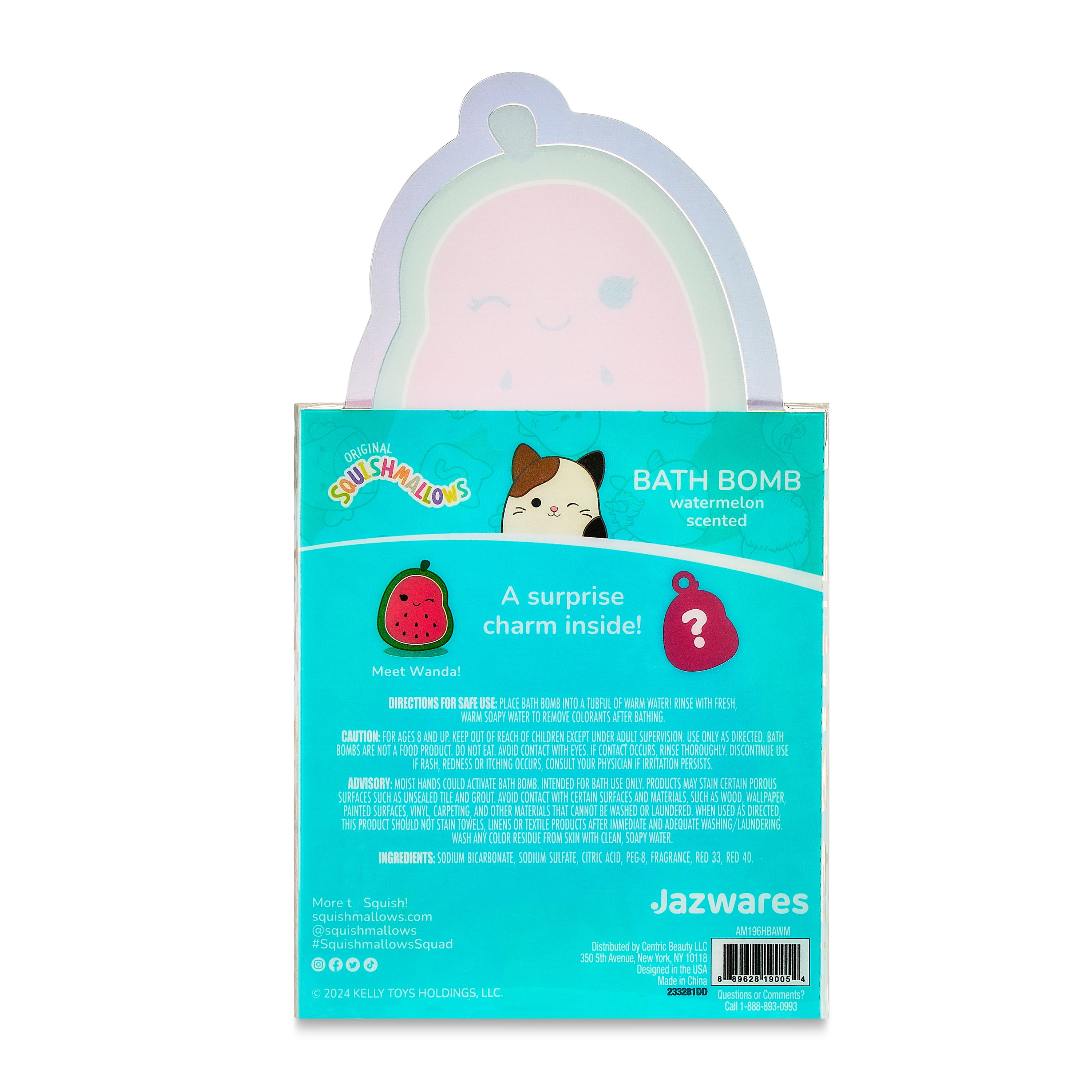 Squishmallow red Bath Bomb, watermelon
