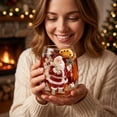 thumbnail image 4 of OCCOA Christmas Stemless Wine Glass 10oz Festive Holiday Printed Drinking Cup Clear Glass Tumbler for Table Party Home Decor Gift for Family Xmas Present, D, 4 of 6