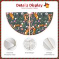 thumbnail image 3 of Xecao Wolf Fox In Flower Forest Pattern Christmas Tree Skirt Holiday Part Decorations for Christmas Tree, Farmhouse Christmas Decor Xmas Holiday Home Party Decorations-30", 3 of 6
