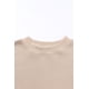 thumbnail image 3 of ABPHQTO Top de punto gofrado con ribete acanalado y cuello redondo Apricot para mujer, 3 of 5
