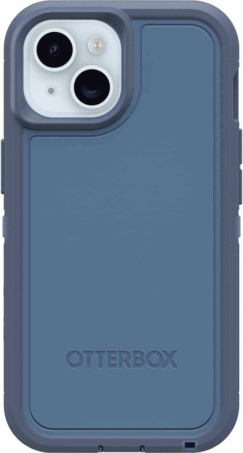 OtterBox iPhone 15, iPhone 14 & iPhone 13 Only - Defender Series XT Case - Baby Blue Jeans Blue - Screenless - Rugged - Lanyard Attachment - Microbial Defense Protection - Non-Retail Packaging