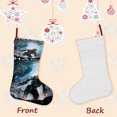 thumbnail image 3 of Halo Tema: Calcetines de Navidad, fino lino blanco para colgar en escaleras y chimenea, decoración navideña para el hogar, regalo de Navidad. 45cm × 32cm, 3 of 5