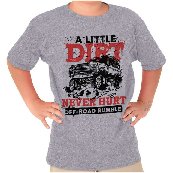 A Little Dirt Never Hurt Road Rumble Boys Kids T Shirt Tees Tops Teen Brisco Brands XS