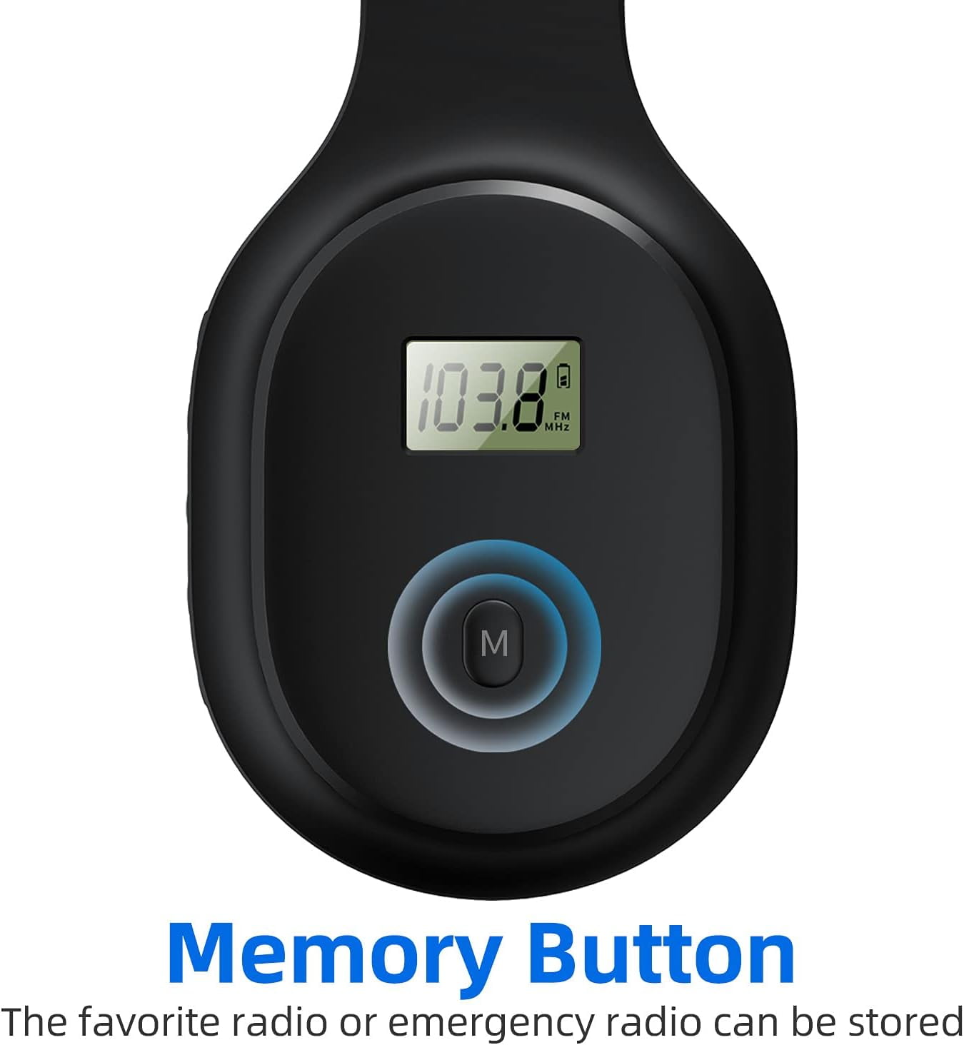 FM Radio Headphones with Bluetooth, Rechargeable Portable Headset with Built-in Microphone, Lightweight and Comfortable Ear Muffs for Jogging, Cycling