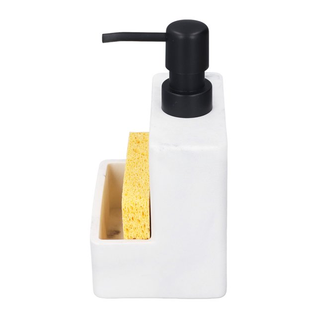 Kitchen Soap Dispenser Set, Soap Dispenser Modern Marble Look for Bathroom Counter