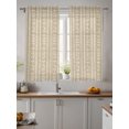 thumbnail image 2 of Modern Minimalist Curtains 45 Inch Length,Sheer Curtains for Bedroom Living Room Window Farmhouse Simple Lines Texture Beige Rod Pocket Drapes Kitchen Curtains Small Half Window 42"x45" 2 Panels, 2 of 7