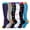 02, variant on 6 Pairs Compression Socks for Women and Men,20-30 mmHg Circulation Support for Nursing Travel Athletic Cycling Running