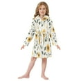 thumbnail image 6 of FORMRS Niños Bathrobe Unisex Hooded Robe Soft Plush Pajamas Sleepwear, Size 2-3T, Sunflower Pattern, 6 of 7